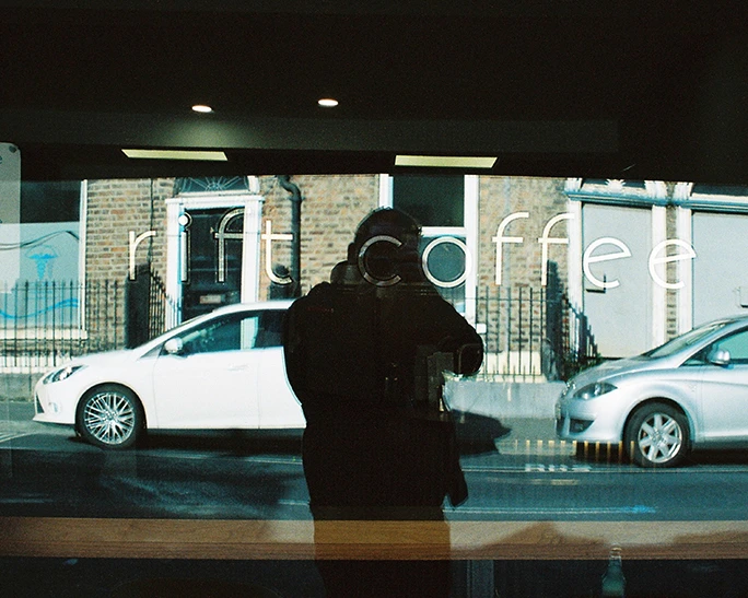 Rift Coffee Window Reflection Limerick City Ireland Film Lomography Color Negative 800 Camera Nikon F2 35mm
