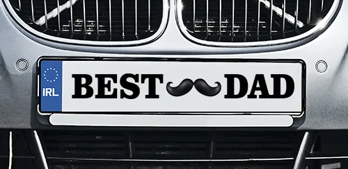 Father's day number plate