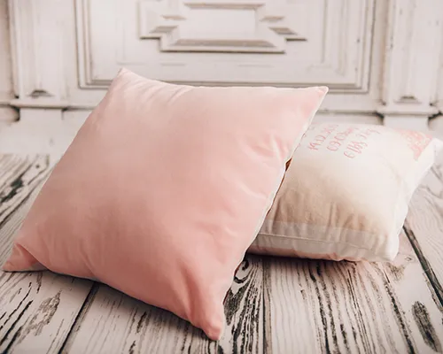 pink photo cushion