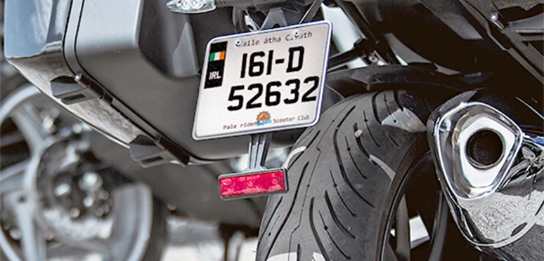 Motorbike number plates
