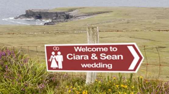 wedding road signs