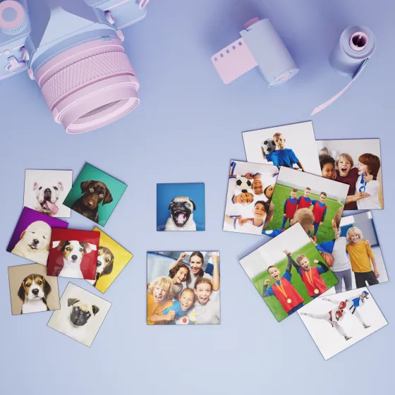Square photo magnets