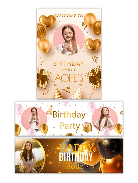 birthday posters and banners