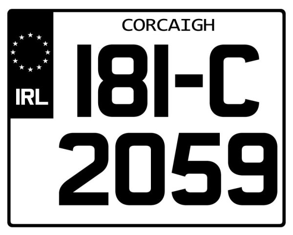 Motorcycle Legal plate square 4