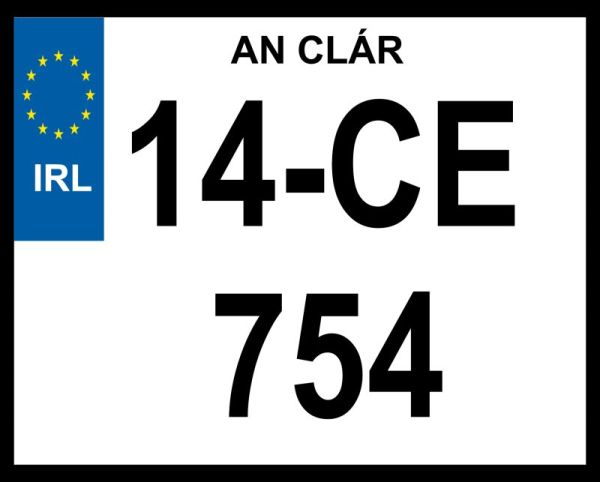 Motorcycle Legal plate square