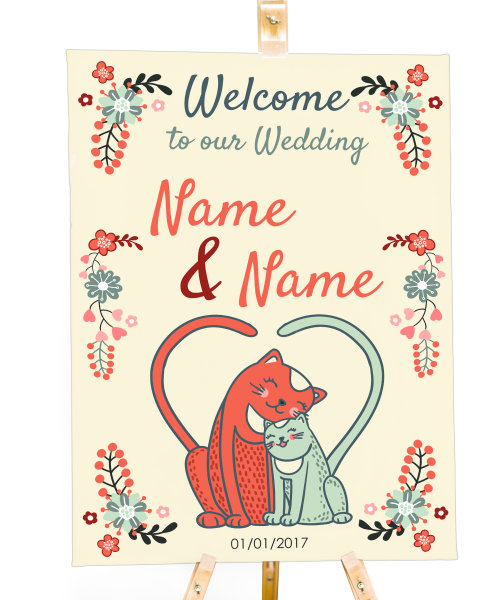 Welcome sign for wedding reception Template 16