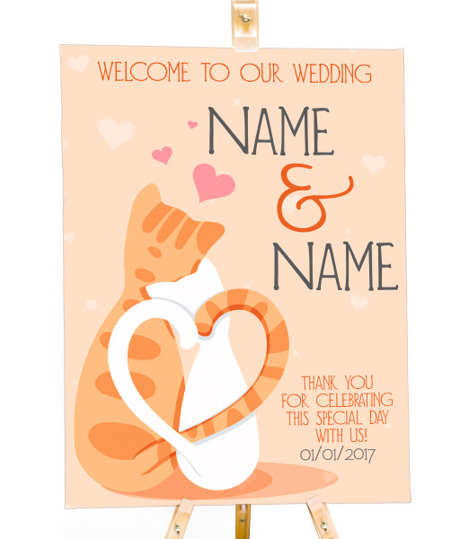 Welcome sign for wedding reception Template 8