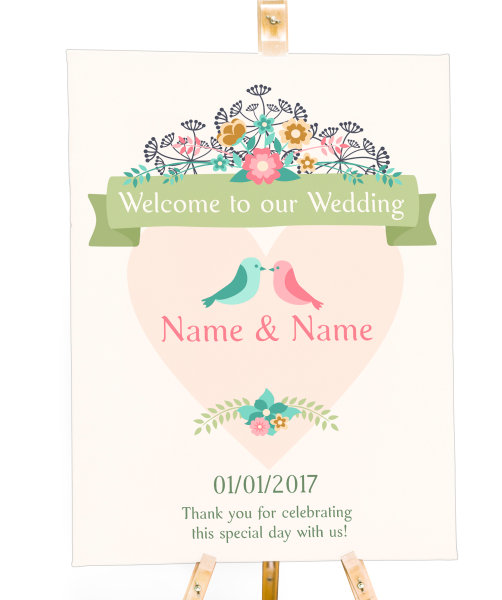 Welcome sign for wedding reception Template 10